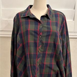 Plus Size Terra & Sky Flannel Shirt